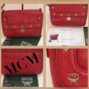 MCM (MICHEAL CORMER MILAN) AUTHENTIC RED LEATHER BAG